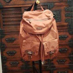 TUMI bronze copper nylon backpack voyager voyageur